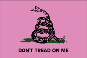 Don’t Tread on Me Pink Double Sided Grommet Flag 12”x18”