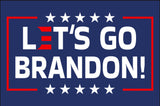 LETS GO BRANDON BLUE FLAG 12"x18" Double Sided Grommet Flag