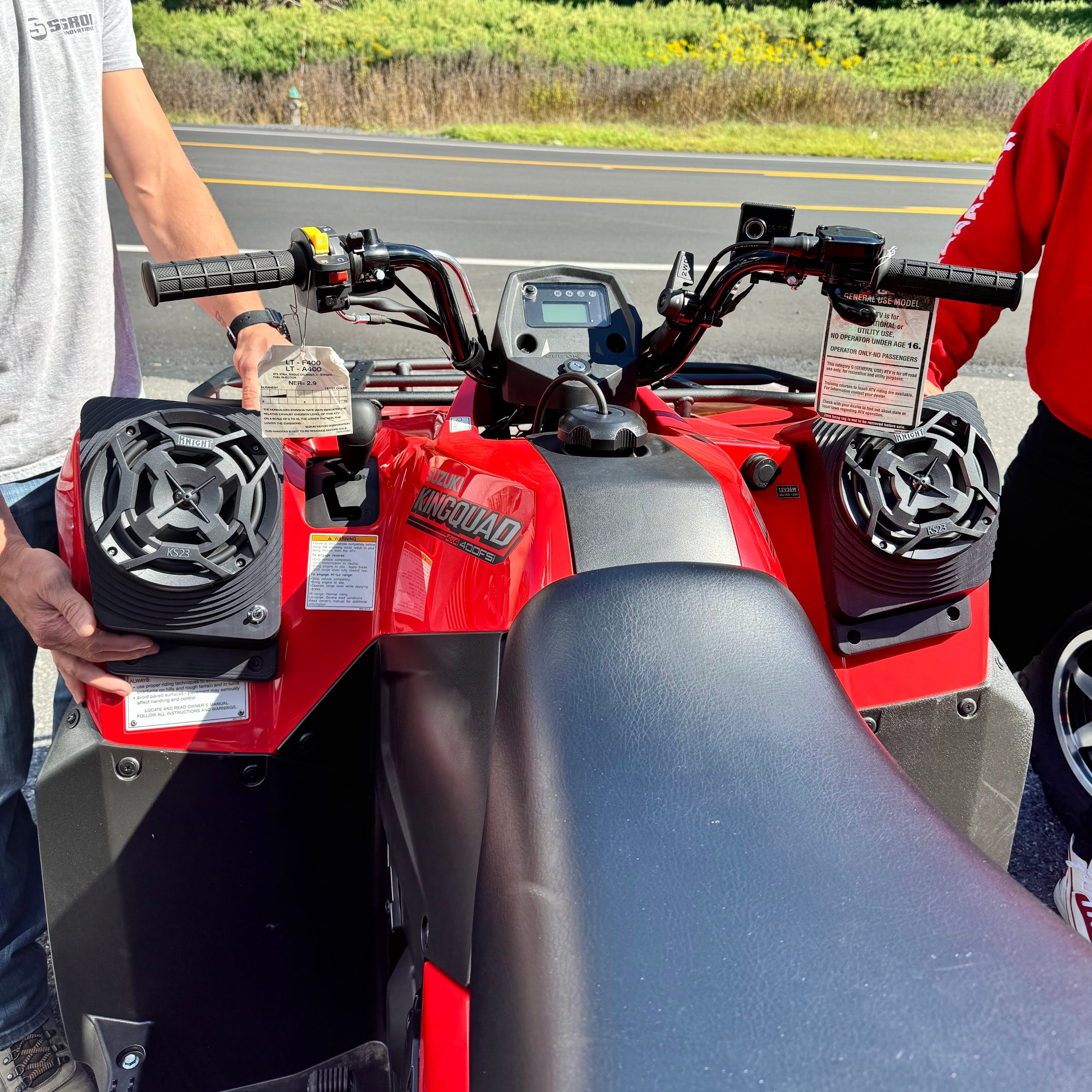 Photo of 2008 to 2024 Suzuki King Quad 400 Fender Speaker Housings Only by Knight ATV - Premium Power Sports for UTVs / Side by Sides
