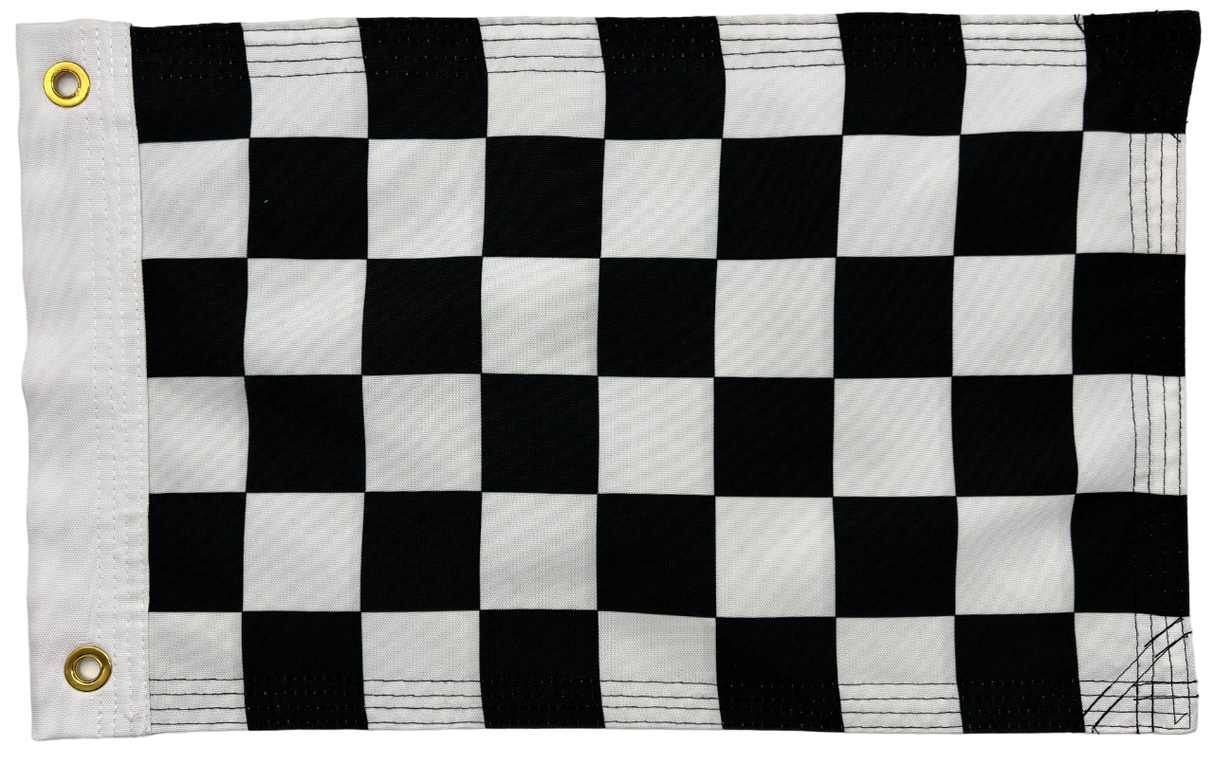 Double Sided Grommet Checkered Flag 12”x18”