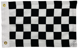 Double Sided Grommet Checkered Flag 12”x18”