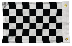 Double Sided Grommet Checkered Flag 12”x18”