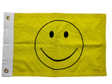 Happy Face FLAG 12"x18" Double Sided Grommet Flag