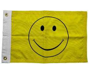 Happy Face FLAG 12"x18" Double Sided Grommet Flag