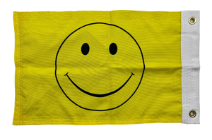 Happy Face FLAG 12"x18" Double Sided Grommet Flag