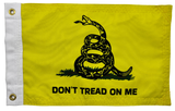 Don’t Tread on Me Yellow Double Sided Grommet Flag 12”x18”