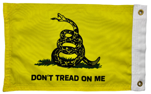 Don’t Tread on Me Yellow Double Sided Grommet Flag 12”x18”