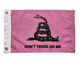 Don’t Tread on Me Pink Double Sided Grommet Flag 12”x18”