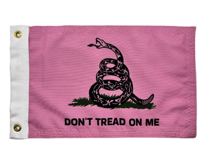 Don’t Tread on Me Pink Double Sided Grommet Flag 12”x18”