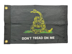 Don’t Tread on Me Black Yellow Double Sided Grommet Flag 12”x18”