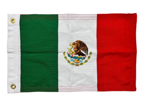 Mexican FLAG 12"x18" Double Sided Grommet Flag