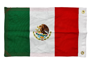 Mexican FLAG 12"x18" Double Sided Grommet Flag