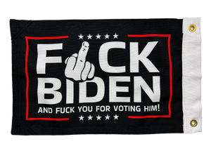 F**K BIDEN FLAG 12"x18" Double Sided Grommet Flag