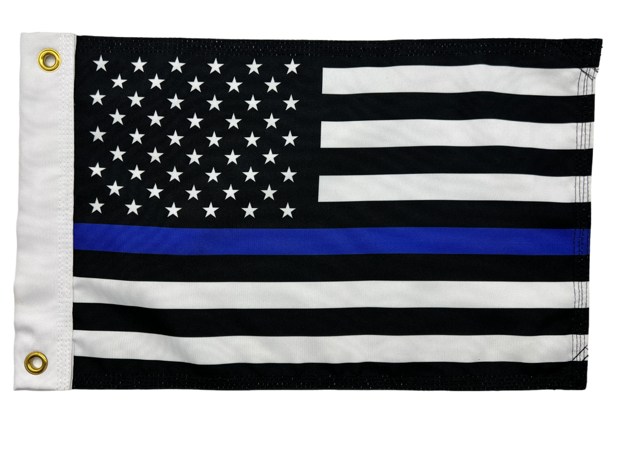 Thin Blue Line Double Sided Grommet Flag 12”x18”