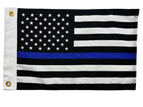 Thin Blue Line Double Sided Grommet Flag 12”x18”