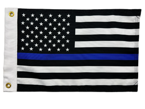 Thin Blue Line Double Sided Grommet Flag 12”x18”