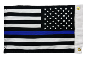 Thin Blue Line Double Sided Grommet Flag 12”x18”