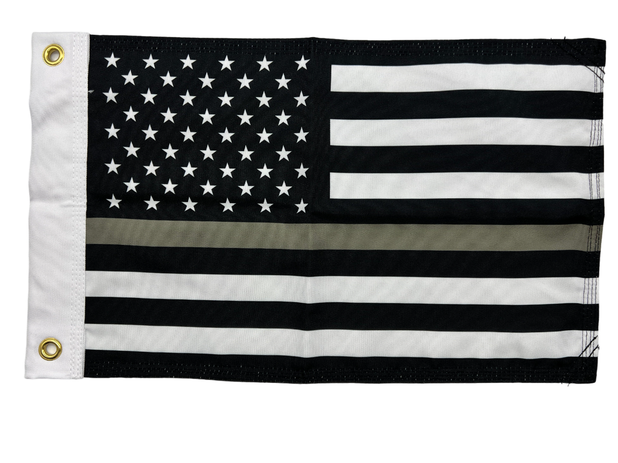 Thin Gray Line FLAG 12"x18" Double Sided Grommet Flag