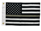 Thin Gray Line FLAG 12"x18" Double Sided Grommet Flag