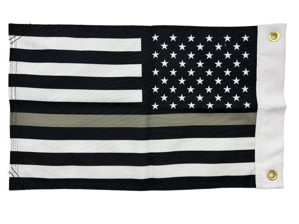 Thin Gray Line FLAG 12"x18" Double Sided Grommet Flag