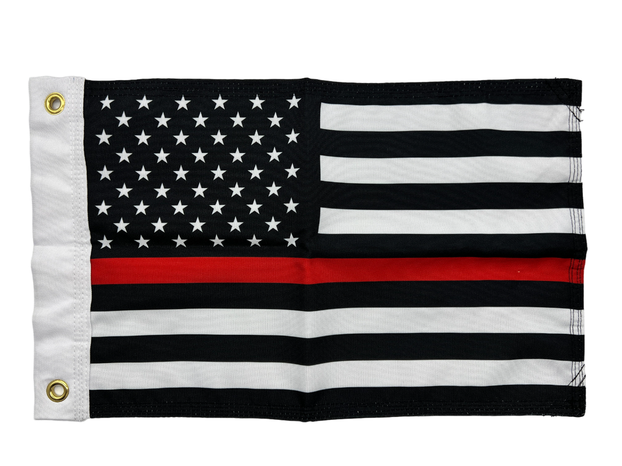 Thin Red Line Double Sided Grommet Flag 12”x18”