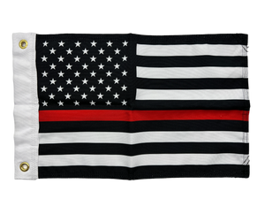 Thin Red Line Double Sided Grommet Flag 12”x18”