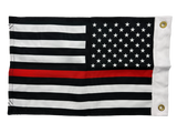 Thin Red Line Double Sided Grommet Flag 12”x18”