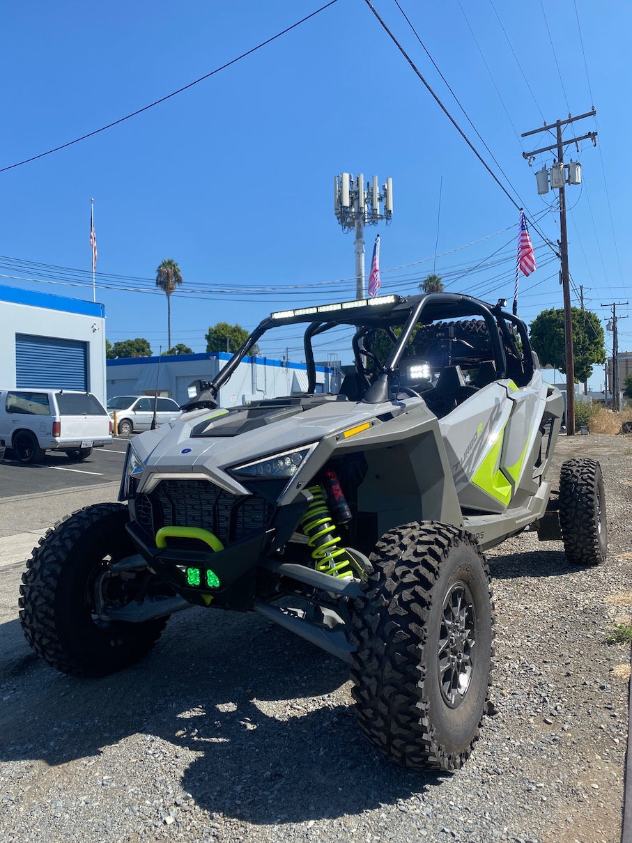 Photo of Polaris RZR Pro R / Turbo R Dual Light Pod Bolt On Bumper Mounting Bracket by GGLighting - Premium for UTVs / Side by Sides