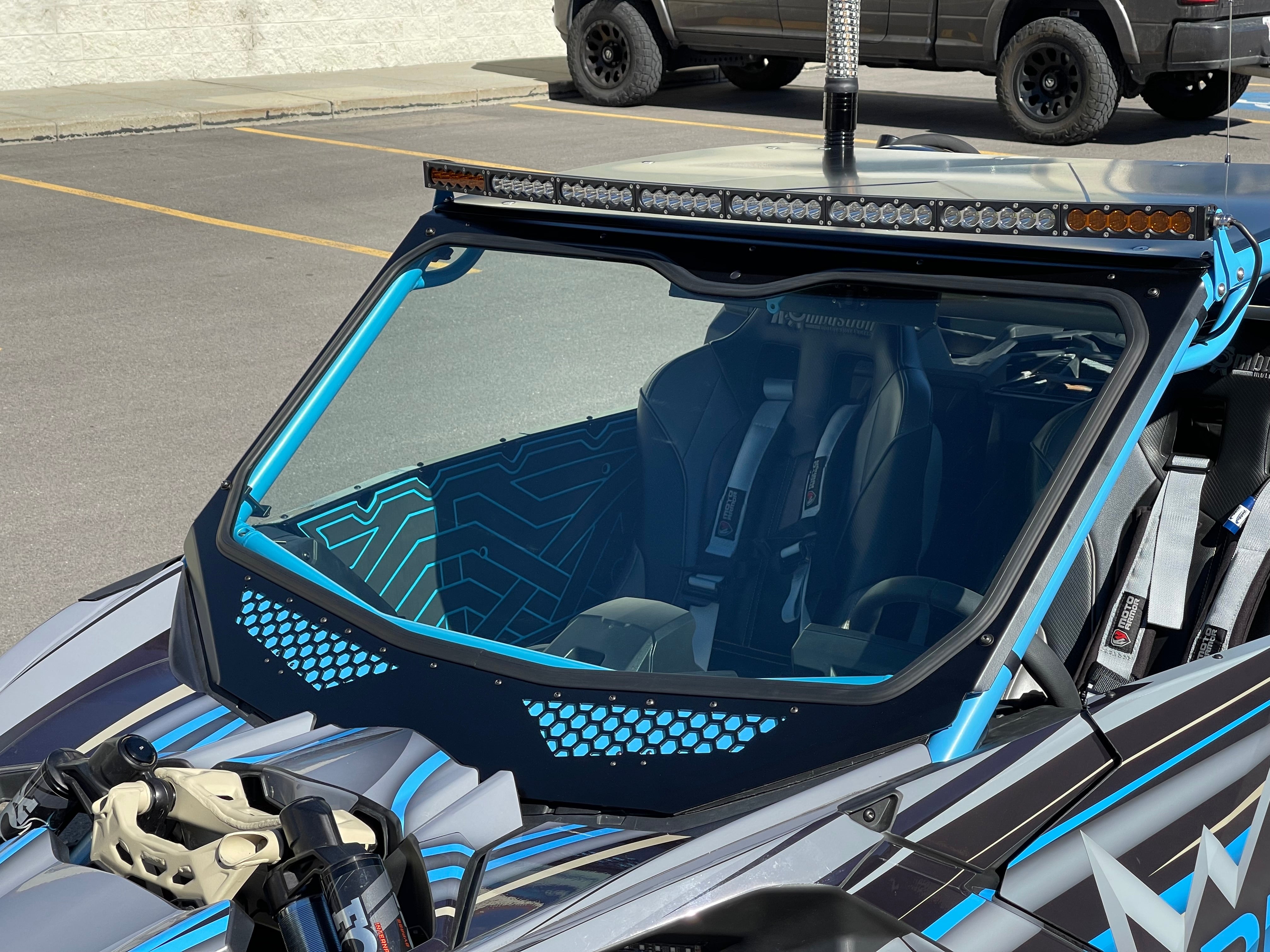 Photo of Can-Am Maverick X3 Full Glass Windshield for VOODOO Cage by Moto Armor - Premium Windshields for UTVs / Side by Sides
