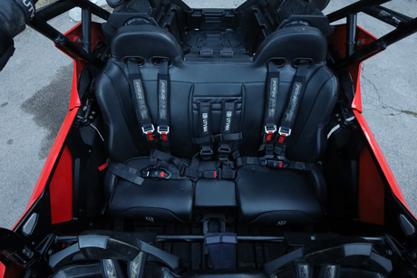 Photo of RZR PRO S Rear Bench Seat W Harnesses (2025+) by UTV Mountain Accessories - Premium Seats & Accessories for UTVs / Side by Sides