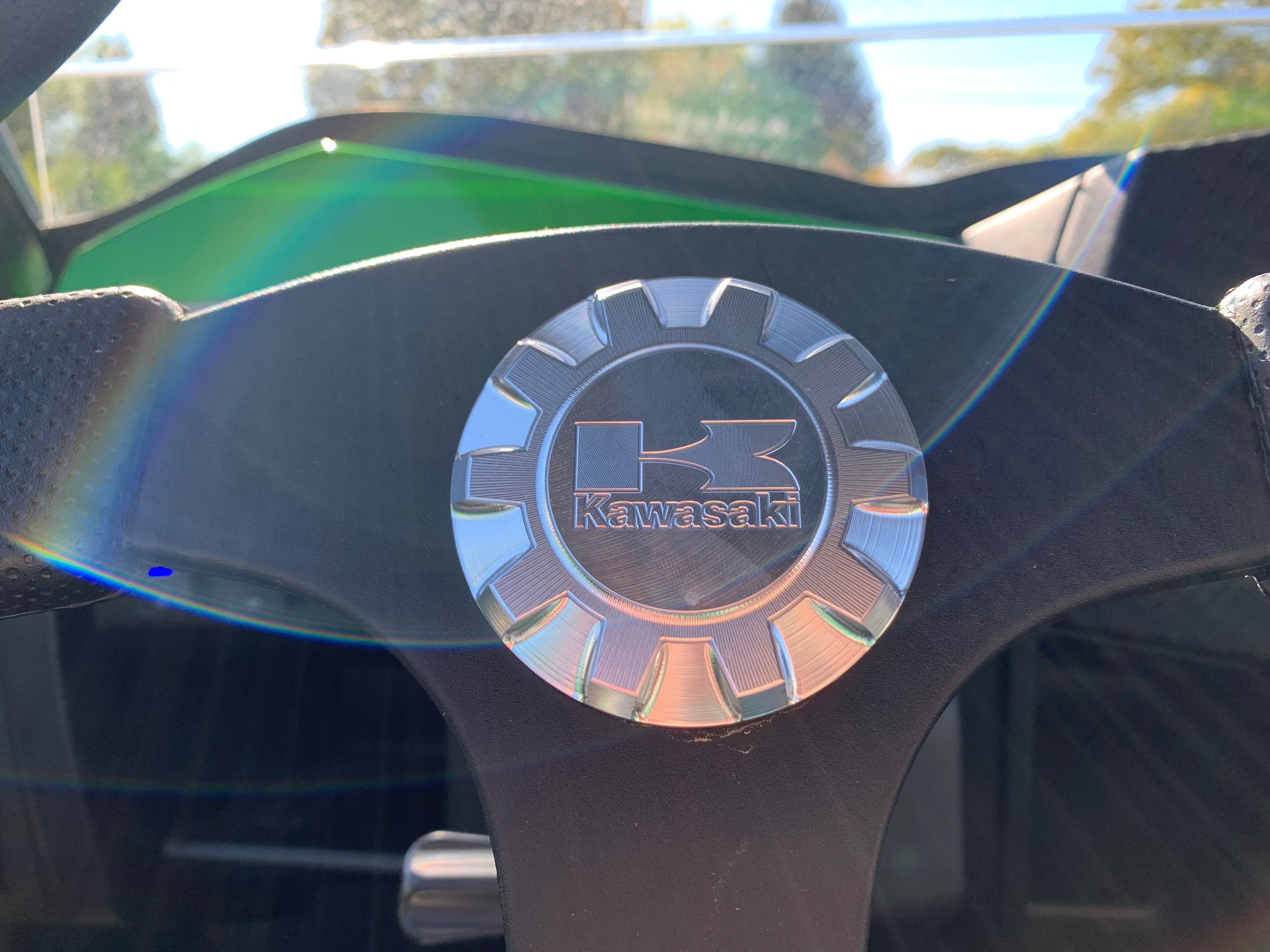 Photo of Kawasaki Teryx 2/4 Billet Steering Wheel Cap by Viper Machine - Premium for UTVs / Side by Sides