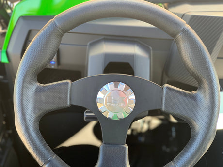 Photo of Kawasaki Teryx 2/4 Billet Steering Wheel Cap by Viper Machine - Premium for UTVs / Side by Sides