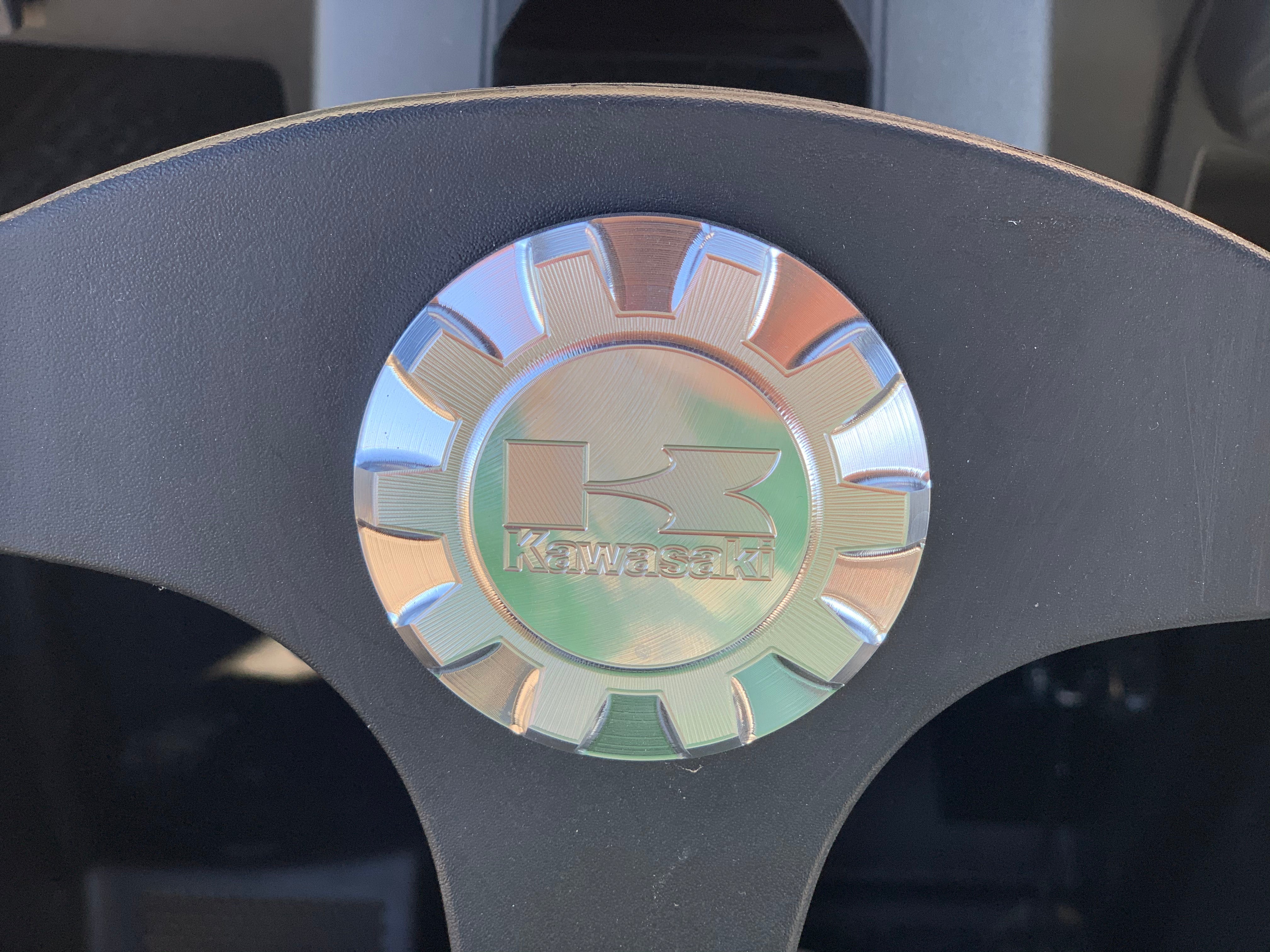 Photo of Kawasaki Teryx 2/4 Billet Steering Wheel Cap by Viper Machine - Premium for UTVs / Side by Sides