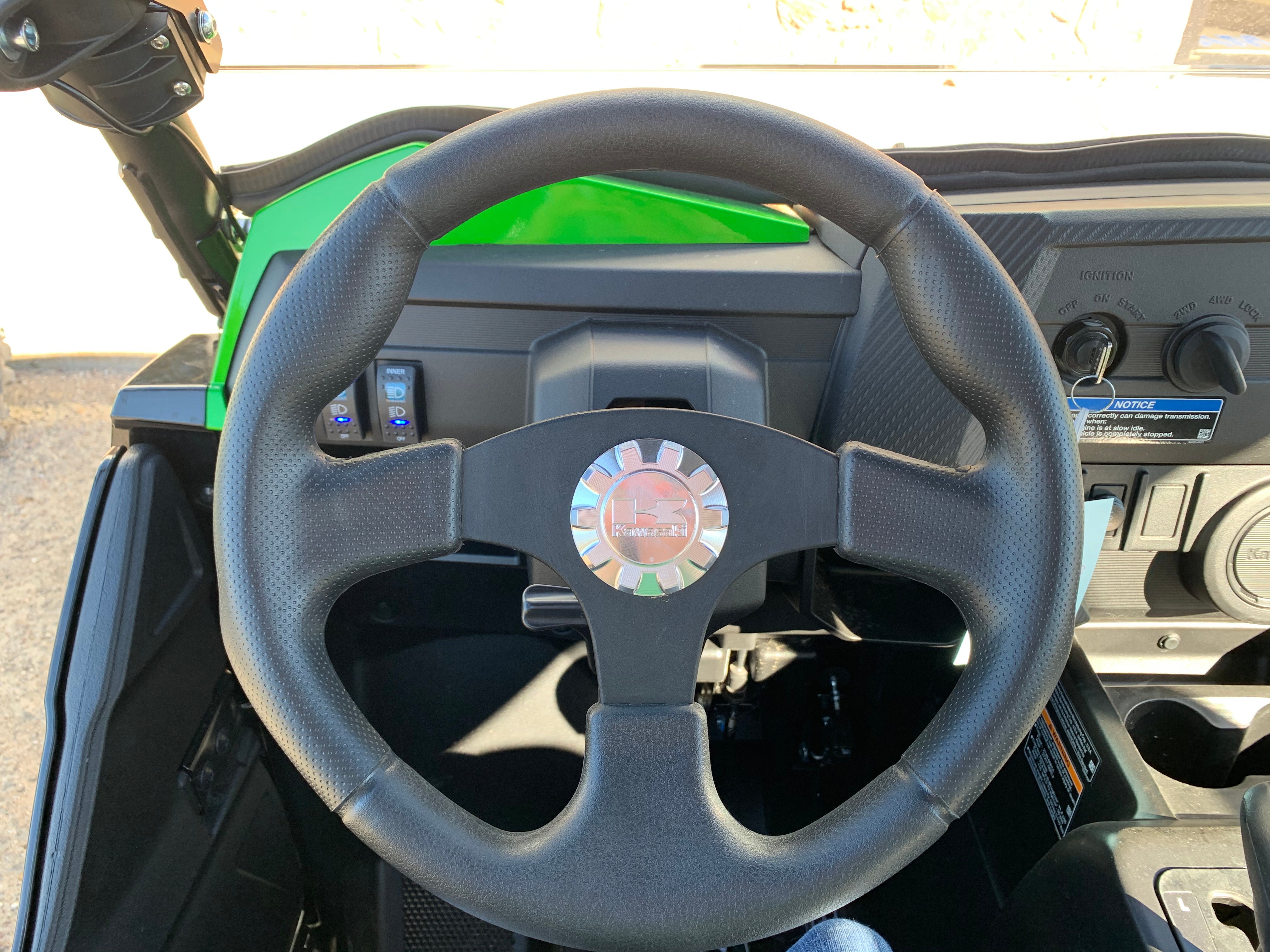 Photo of Kawasaki Teryx 2/4 Billet Steering Wheel Cap by Viper Machine - Premium for UTVs / Side by Sides