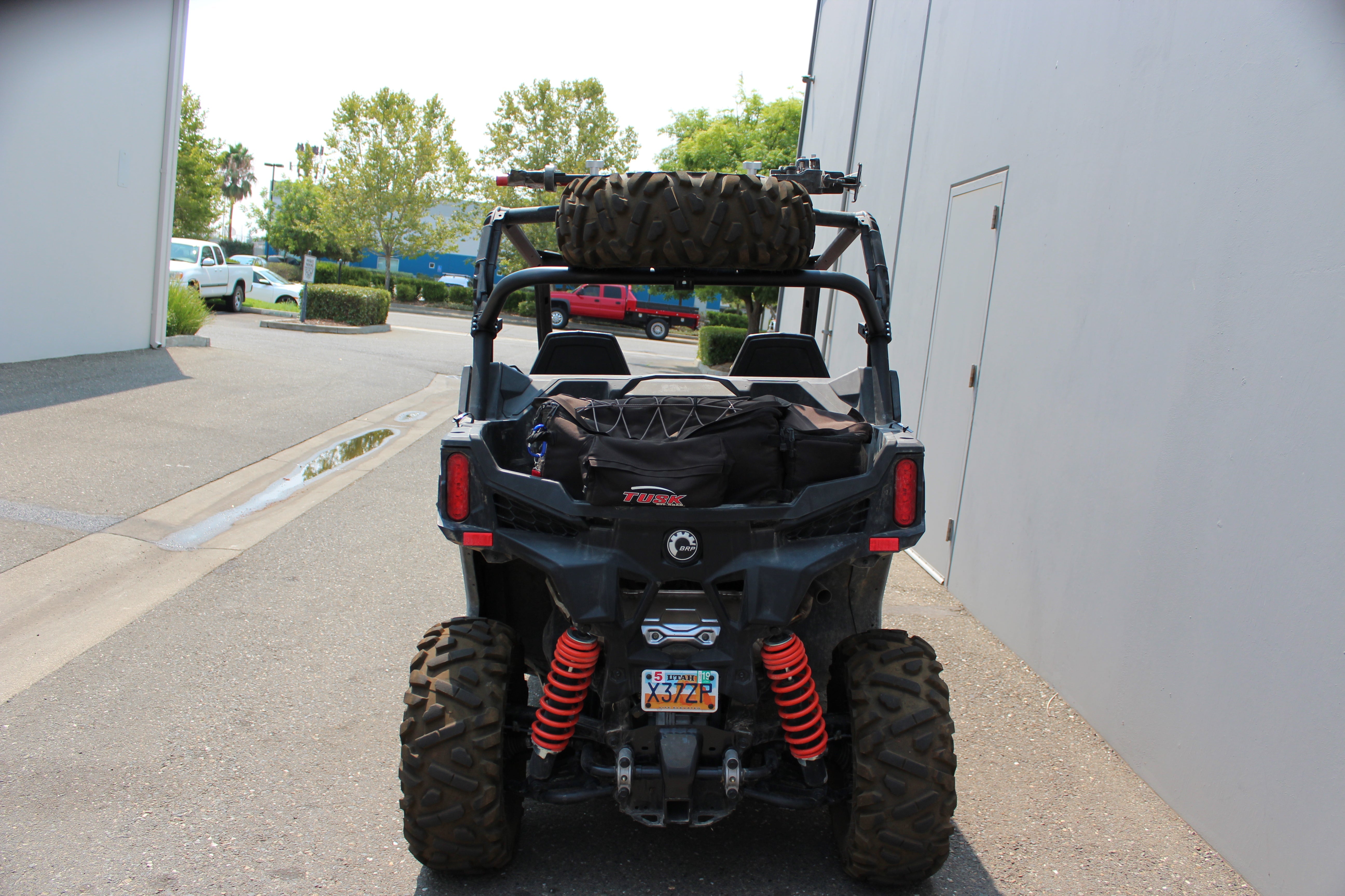 Photo of Can-Am Maverick Sport/Trail Dual Clamp Spare Tire Mount by Factory UTV - Premium Spare Tire Mounts for UTVs / Side by Sides