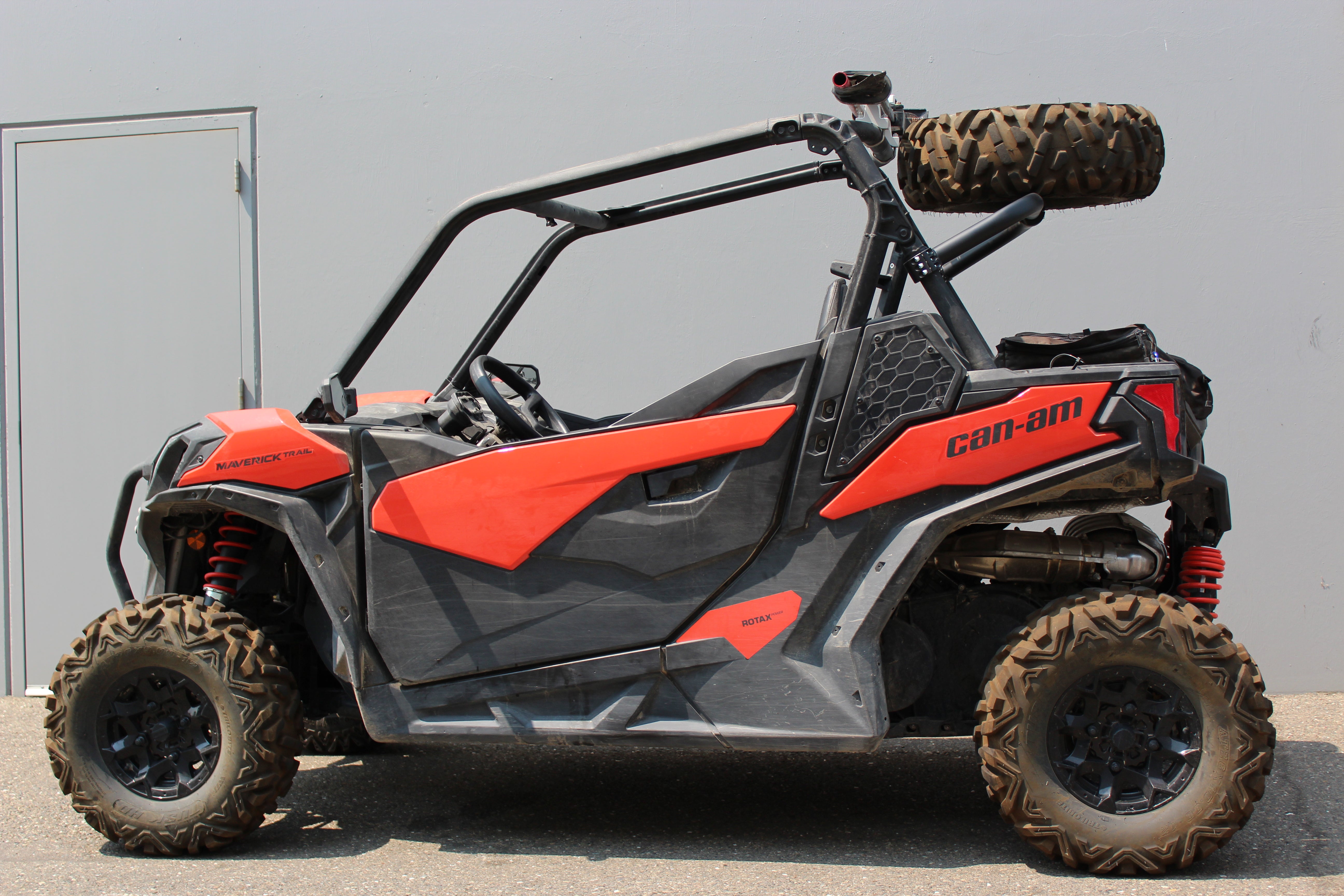 Photo of Can-Am Maverick Sport/Trail Dual Clamp Spare Tire Mount by Factory UTV - Premium Spare Tire Mounts for UTVs / Side by Sides