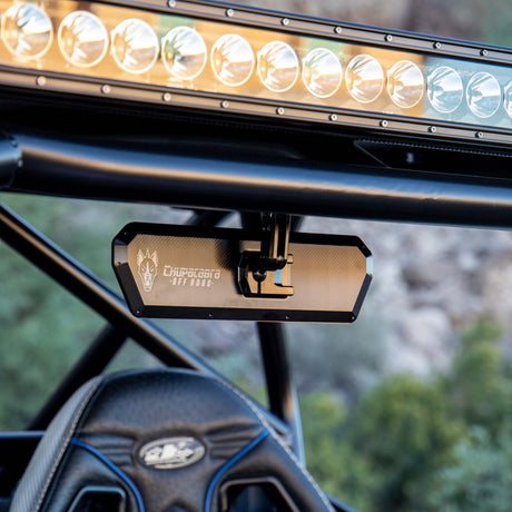Super DELUXE 11” Offroad UTV Center Rearview Mirror - Wide Field of Vision + Adjustable Dual Mounting (2024)