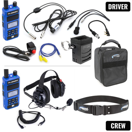 Photo of IMSA Driver and Crew Chief Racing Kit with R1 Radios by Rugged Radios - Premium for UTVs / Side by Sides