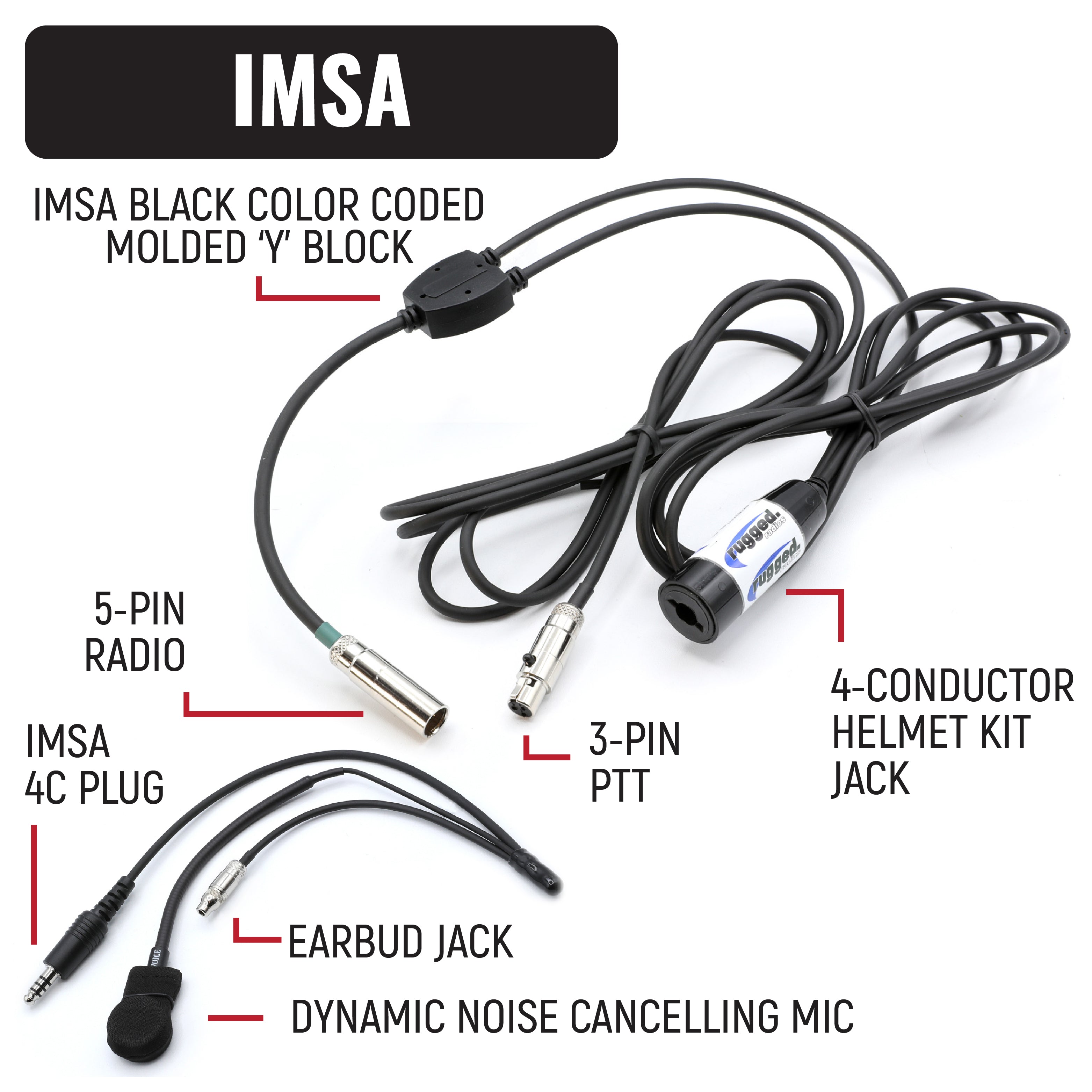 Photo of IMSA Driver and Crew Chief Racing Kit with R1 Radios by Rugged Radios - Premium for UTVs / Side by Sides