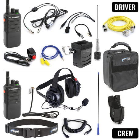 Photo of IMSA Driver and Crew Chief Long Track Racing Kit with RDH16 Radios by Rugged Radios - Premium for UTVs / Side by Sides