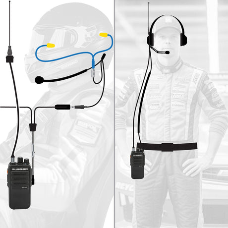 Photo of IMSA Driver and Crew Chief Long Track Racing Kit with RDH16 Radios by Rugged Radios - Premium for UTVs / Side by Sides