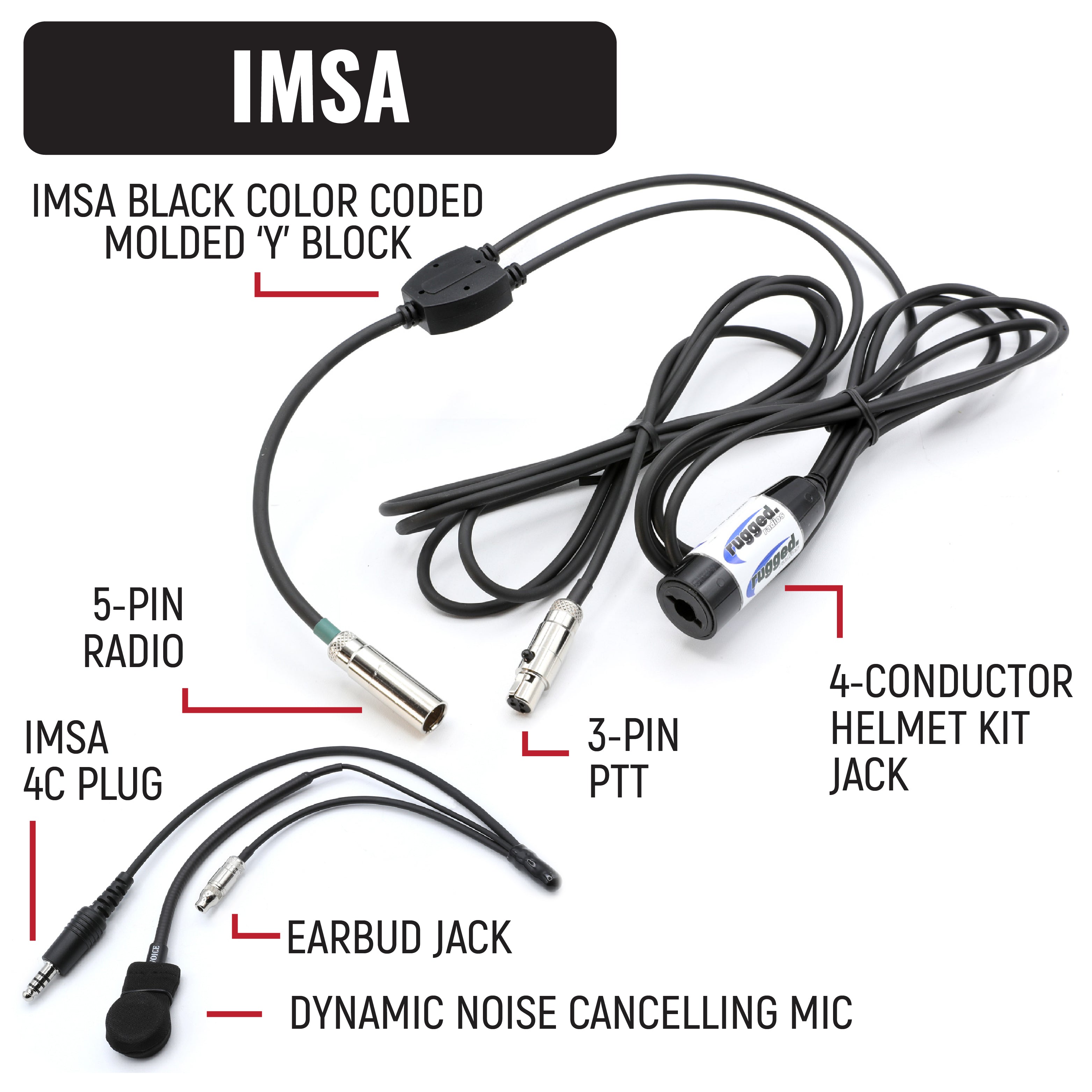 Photo of IMSA Driver Only Racing Communication Kit with R1 Radio by Rugged Radios - Premium for UTVs / Side by Sides