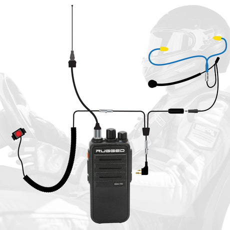 Photo of IMSA Driver Only Long Track Racing Communication Kit with RDH16 Radio by Rugged Radios - Premium for UTVs / Side by Sides