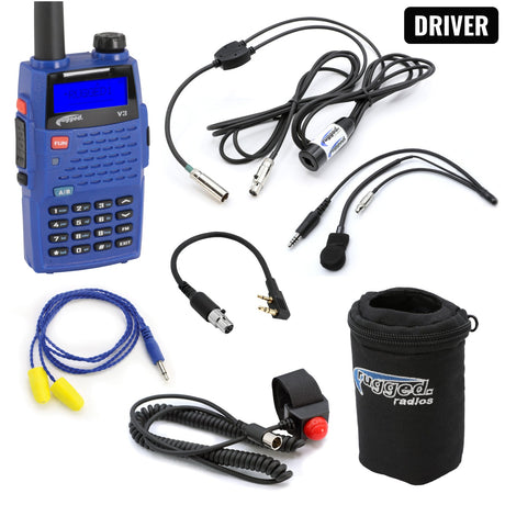 Photo of IMSA Driver Only Communication Kit with V3 Radio by Rugged Radios - Premium for UTVs / Side by Sides