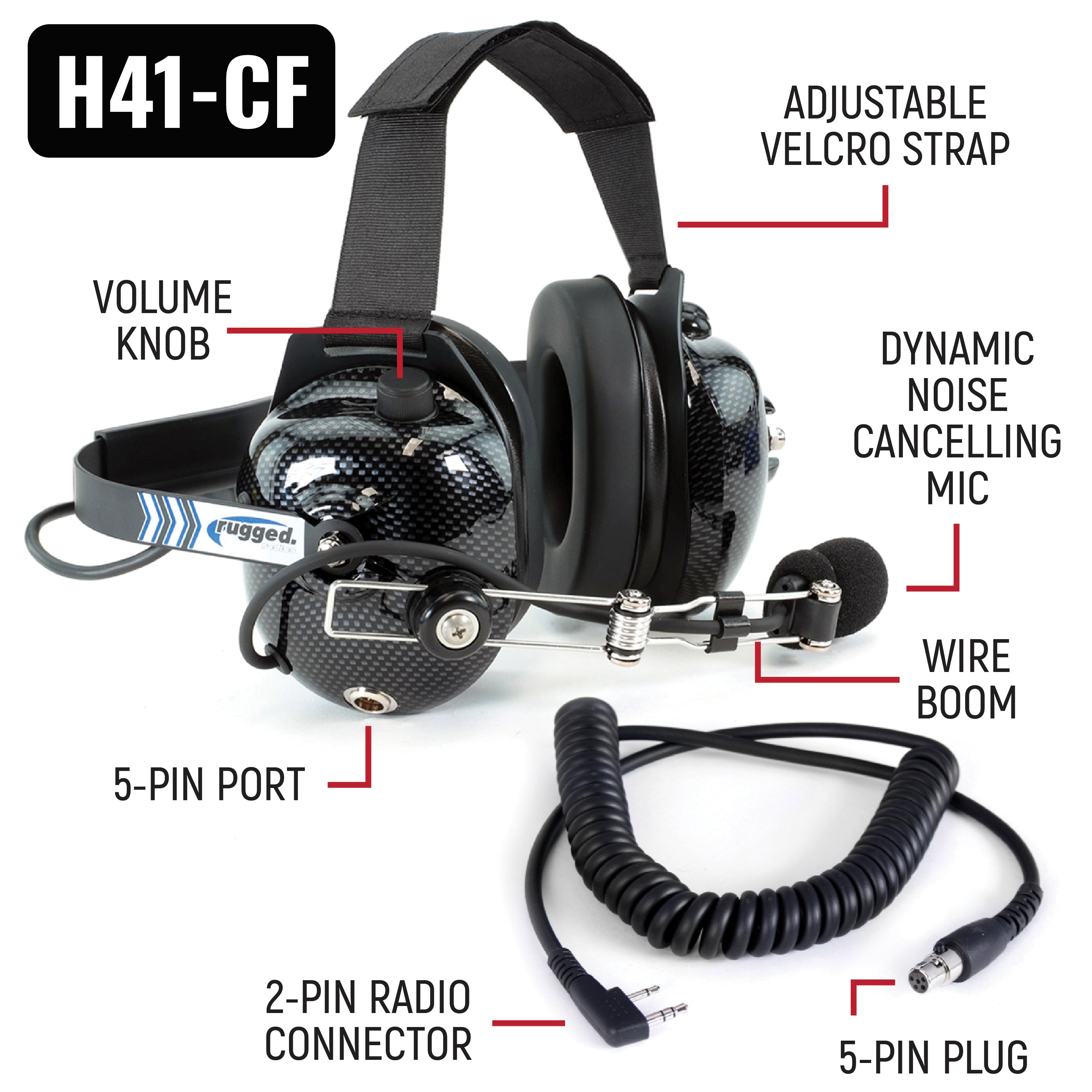 Photo of IMSA Driver and Crew Chief Racing Kit with V3 Radios by Rugged Radios - Premium for UTVs / Side by Sides