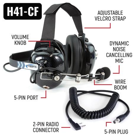 Photo of IMSA Driver and Crew Chief Racing Kit with V3 Radios by Rugged Radios - Premium for UTVs / Side by Sides
