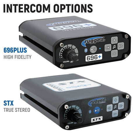 Photo of Can-Am Commander and Late Model Maverick Complete Communication Kit with Bluetooth Intercom and 2-Way Radio - Glove Box Mount by Rugged Radios - Premium for UTVs / Side by Sides