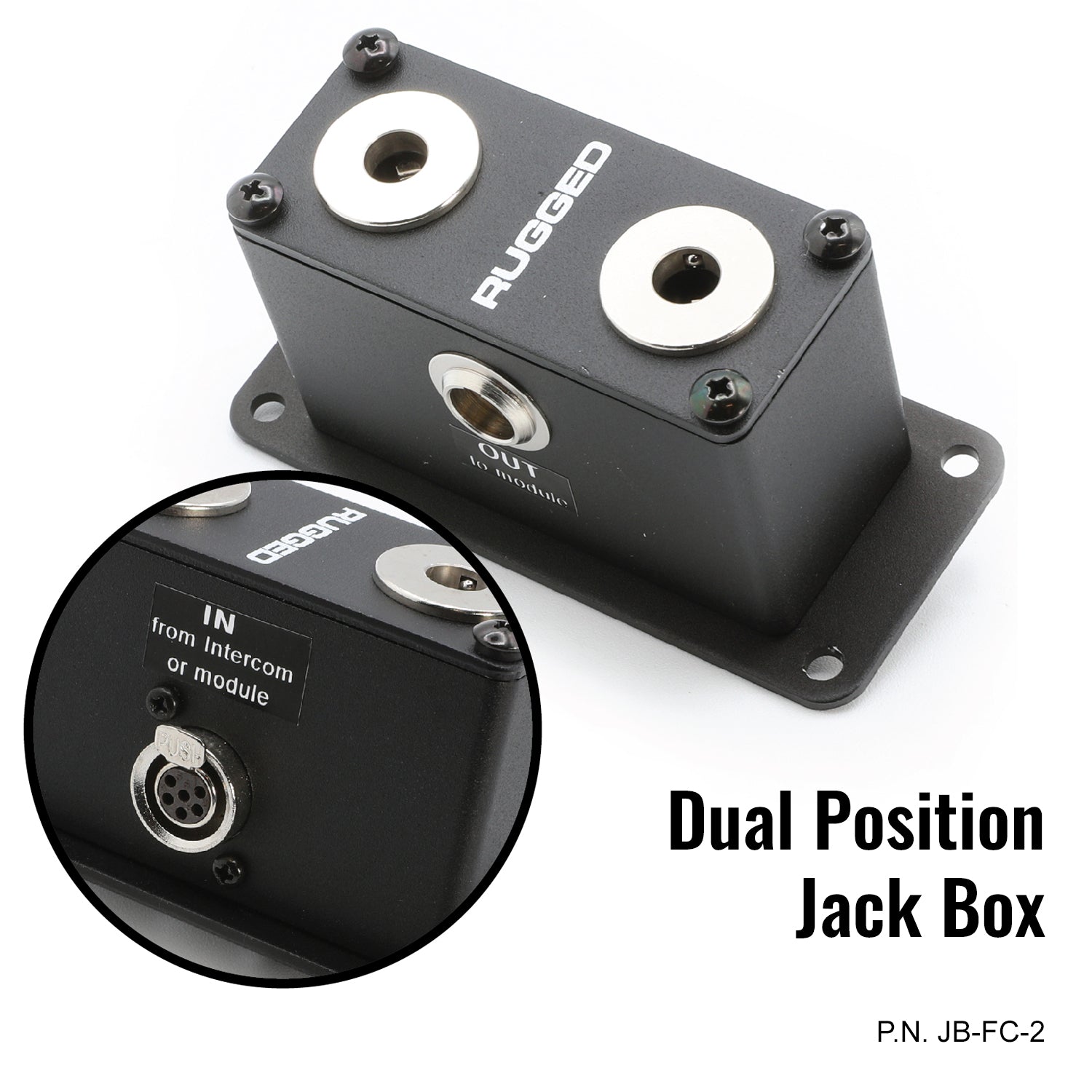 Photo of Jack Box Headset Stations for RRP800 Fire & Safety Intercoms by Rugged Radios - Premium for UTVs / Side by Sides