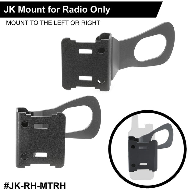 Photo of Handheld Radio Grab Bar Mount for Jeep JK JKU and JL - Fits R1 / V3 / GMR2 / GMR2 PLUS / RH-5R radios by Rugged Radios - Premium for UTVs / Side by Sides