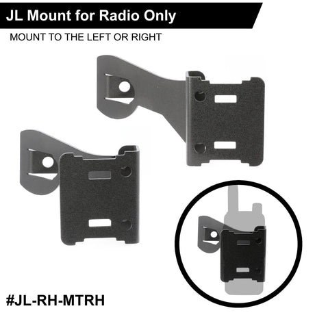 Photo of Handheld Radio Grab Bar Mount for Jeep JK JKU and JL - Fits R1 / V3 / GMR2 / GMR2 PLUS / RH-5R radios by Rugged Radios - Premium for UTVs / Side by Sides